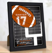 Load image into Gallery viewer, Personalized Football Art Gift with Player Name and Number
