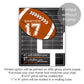 Personalized Football Art Gift with Player Name and Number