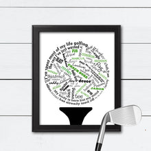 Load image into Gallery viewer, personalized golf ball art with player names
