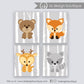 Woodland Animals Nursery Art Prints