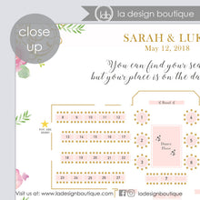 Load image into Gallery viewer, Custom Designed Wedding Seating Chart Template with Floor Plan
