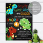 Dinosaur Birthday Invitation Digital File