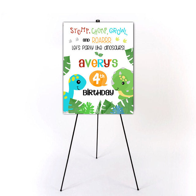 Dinosaur Birthday Party Welcome Sign