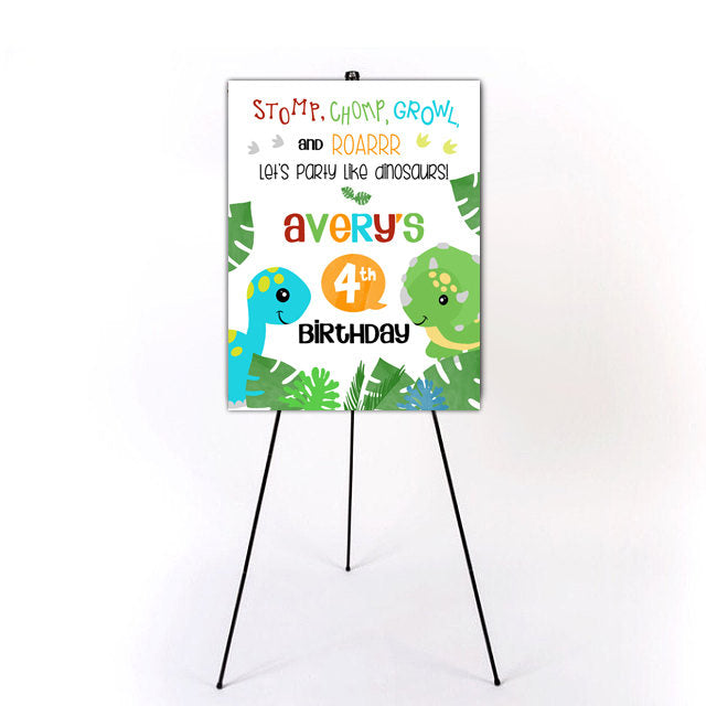 Dinosaur Birthday Party Welcome Sign Digital File