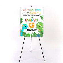 Load image into Gallery viewer, Dinosaur Birthday Party Welcome Sign
