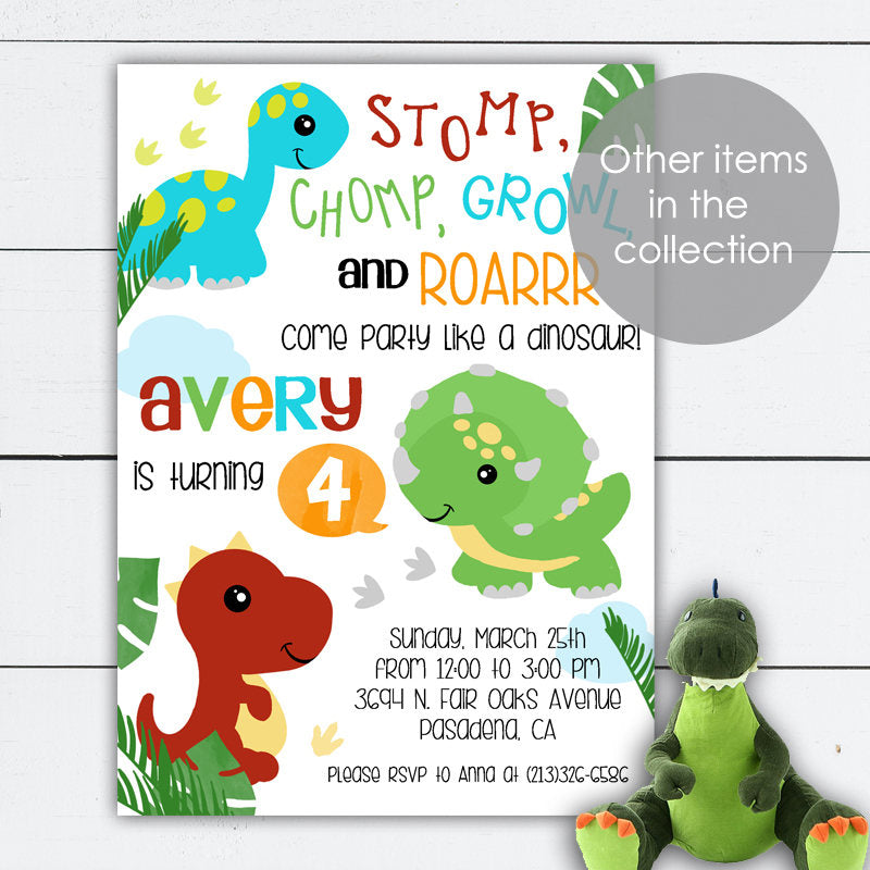 Dinosaur Birthday Party Welcome Sign