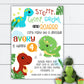 Dinosaur Birthday Invitation Digital File