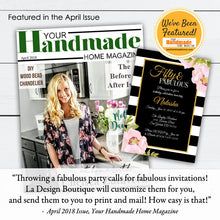 Load image into Gallery viewer, 50 and Fabulous Black and Gold Birthday Invitation
