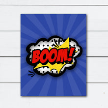 Load image into Gallery viewer, Superhero Wall Art Pow Zap Boom
