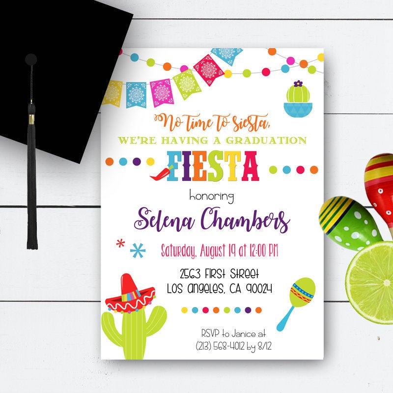 Personalized Graduation Fiesta Invitation