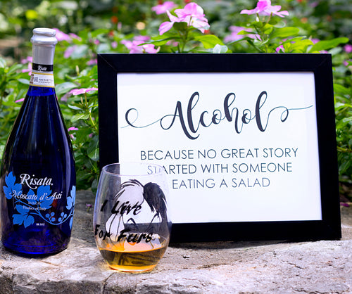 alcohol sign for wedding