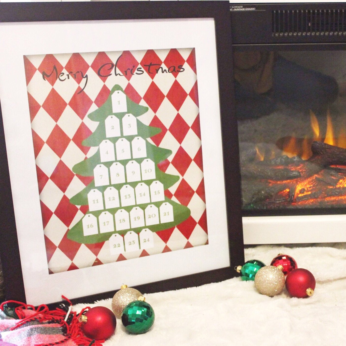 framed advent calendar countdown