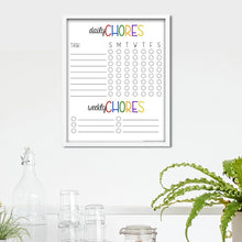 Load image into Gallery viewer, Kids Chore Chart Dry Erase Printable for Command Center
