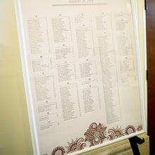Load image into Gallery viewer, Indian Mehndi Designs Wedding Seating Chart
