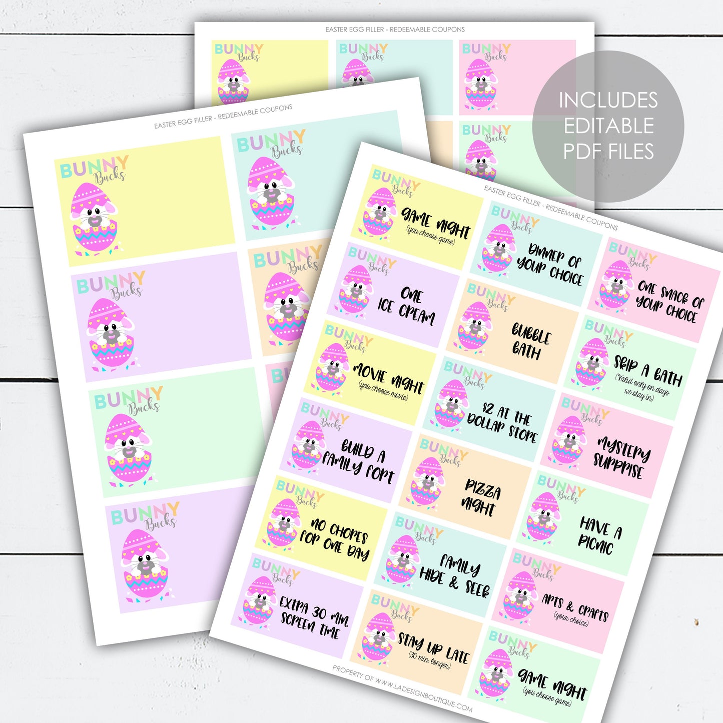 Easter egg hunt coupon printables