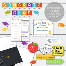 Load image into Gallery viewer, Preschool Graduation Sign, Banner, Diploma Party Kit
