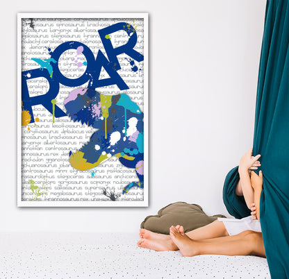 Trex art print for boys bedroom