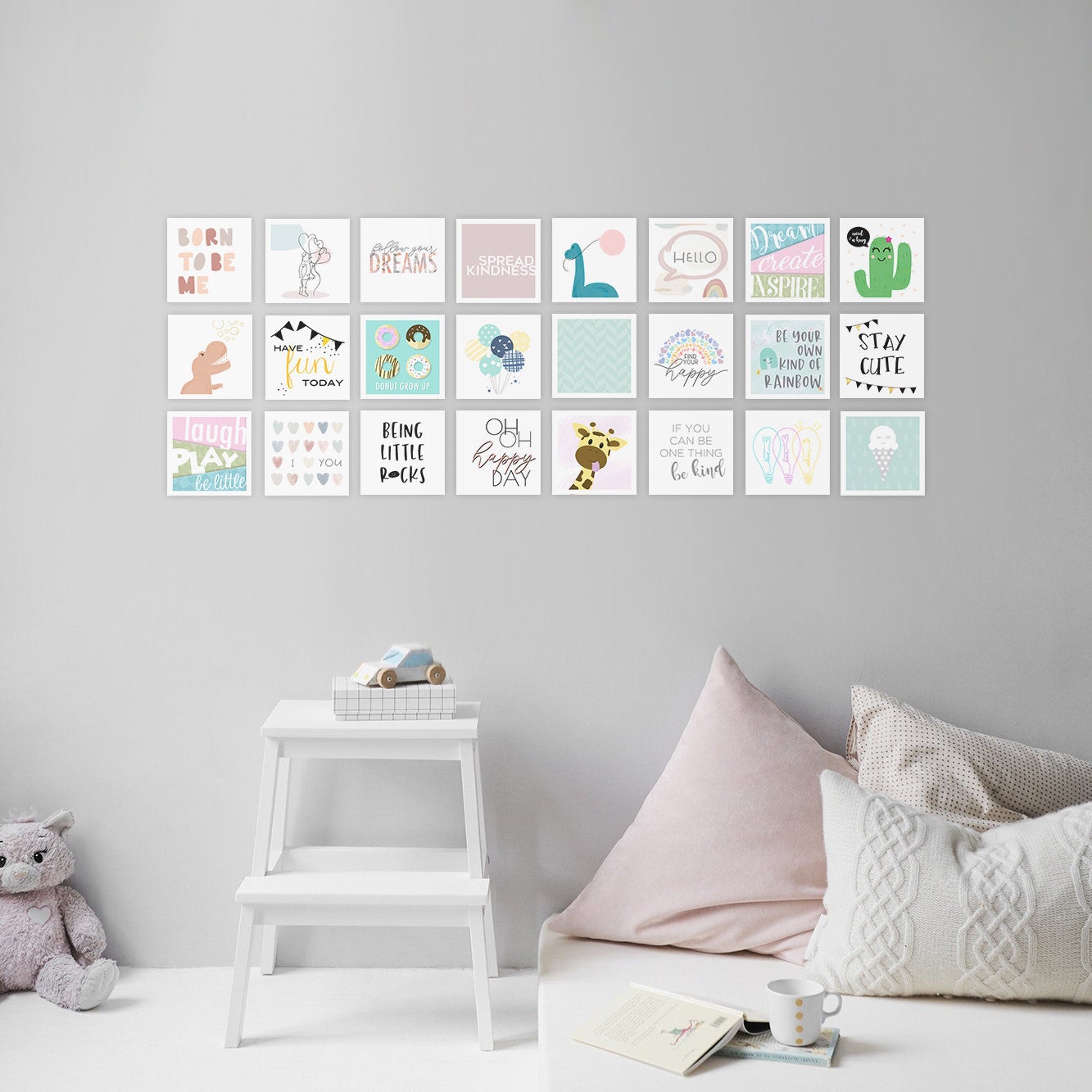 nursery wall art collage gender neutral