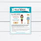 Flu Shot Covid Vaccine Flyer Digital Template