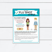 Load image into Gallery viewer, Flu Shot Covid Vaccine Flyer Template
