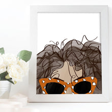 Load image into Gallery viewer, curly hair girl art 
