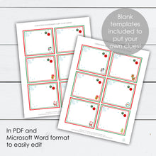 Load image into Gallery viewer, Christmas Scavenger Hunt, Christmas Scavenger Hunt Clues, Christmas Scavenger Hunt Printable, Holiday Activities, Holiday Activity Printable
