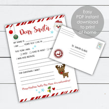 Load image into Gallery viewer, Santa Letter, Letter to Santa, Personalized Letter from Santa, Nice List Certificate, Naughty List, Elf Warning, Santa Gift Tag, Printable
