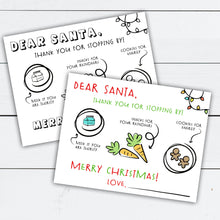 Load image into Gallery viewer, Santa Placemat, Santa Placemat Designs, Dear Santa Placemat, Dear Santa Tray, Cookies for Santa, Reindeer Food, Christmas Activities
