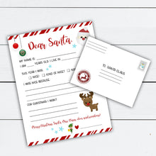 Load image into Gallery viewer, Santa Letter, Letter to Santa, Personalized Letter from Santa, Nice List Certificate, Naughty List, Elf Warning, Santa Gift Tag, Printable
