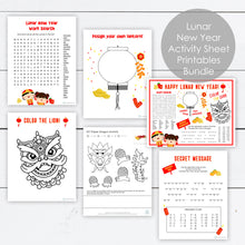 Load image into Gallery viewer, easy diy printable lunar new year activities 
