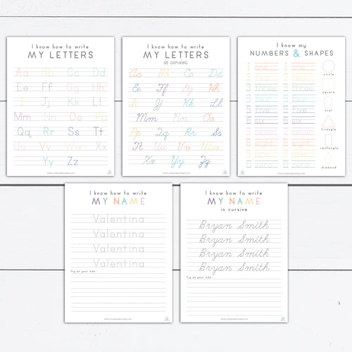 Practice Writing, Practice Name Writing, Practice Writing Numbers, Tracing, Handwriting, Printable, Custom Name, Alphabet and Number Print
