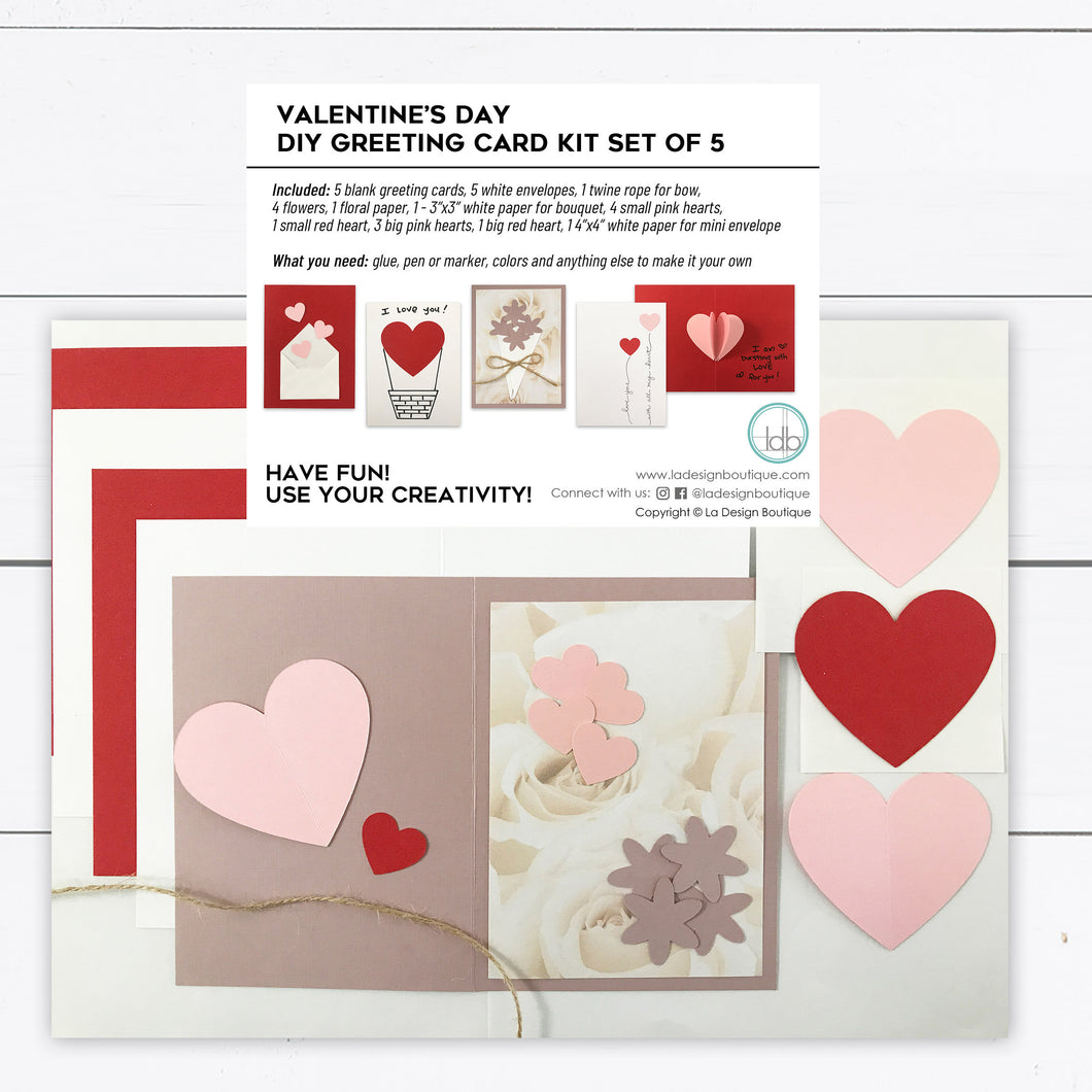 valentine greeting card kit