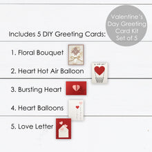 Load image into Gallery viewer, Greeting Card Kit, Greeting Card Kit for Kids, Valentines Day Greeting Card, Greeting Card Set, Craft Cards Making, DIY Valentine Cards
