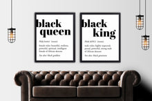Load image into Gallery viewer, black king and queen
