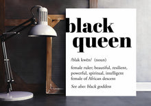Load image into Gallery viewer, black queen definition art
