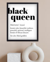 Load image into Gallery viewer, black queen art
