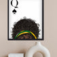 Black Queen Art, Black Queen Wall Art, Black Queen Poster, African American Art, Amanda Gorman, Black History Month, Black Lives Matter