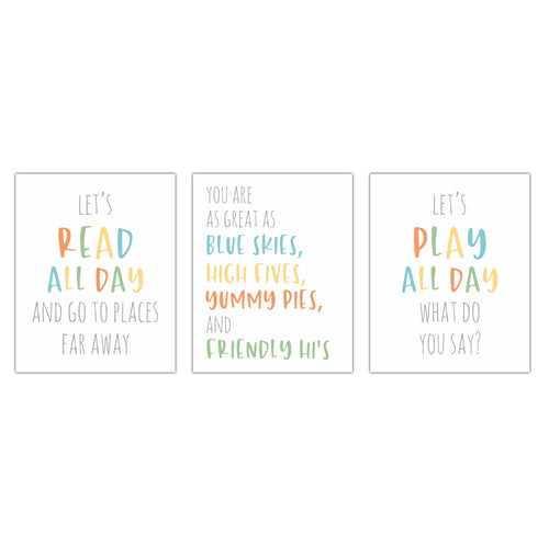 Read and play playroom art