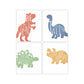 Dinosaur art set of 4