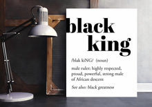 Load image into Gallery viewer, black king definition art
