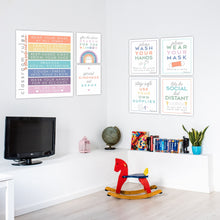 Load image into Gallery viewer, Classroom Signs, COVID Signs, School Health Safety, Wear a Mask, Social Distancing, Wash Your Hands, Sanitize Signs, Classroom Safety Poster
