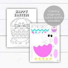 Load image into Gallery viewer, easter bunny coloring page activity
