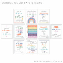 Load image into Gallery viewer, Classroom Signs, COVID Signs, School Health Safety, Wear a Mask, Social Distancing, Wash Your Hands, Sanitize Signs, Classroom Safety Poster
