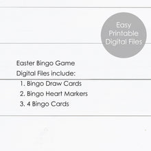 Load image into Gallery viewer, Easter Bingo, Easter Activities for Kids, Easter Printables, Spring Bingo Cards, Bunny, Peeps, Printable Games, Bingo Cards, Egg Hunt, Kids
