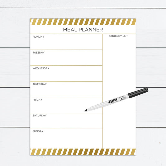 Meal Planner, Meal Planner Printable, Meal Planner Weekly, Dry Erase, Grocery List, Weekly Menu, Magnetic Dry Erase, Personalized Template