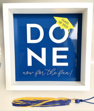 Load image into Gallery viewer, Graduation Sign, Graduation Party Sign, Graduation Party Decor, Grad Sign, Custom Sign, Personalized Grad Cap, Art, Party Ideas, Done 2021
