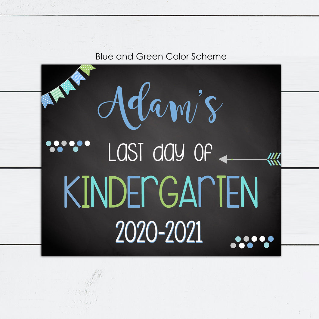 Last Day of School, Last Day of School Sign, Last Day of School Printable, Chalkboard, Milestone Board, Preschool Sign, Kindergarten, DIY