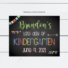 Load image into Gallery viewer, Last Day of School, Last Day of School Sign, Last Day of School Printable, Chalkboard, Milestone Board, Preschool Sign, Kindergarten, DIY
