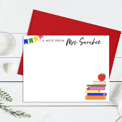 Teacher Stationary Personalized, Personalized Teacher Notes, Personalized Stationery Cards, Gifts for Teachers, Teacher Appreciation, Gift