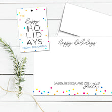 Load image into Gallery viewer, Personalized Holiday Cards, Personalized Holiday Gift Tags, Personalized Stationary, Christmas Tags, Christmas Gift Ideas for Family
